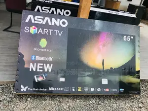 65 Inches Glossy LED Black Asano Electric Smart UHD Tv