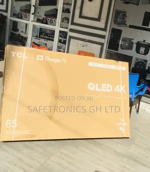 Glossy Qled 65 Inche Black Electric Smart TCL C635 Tv