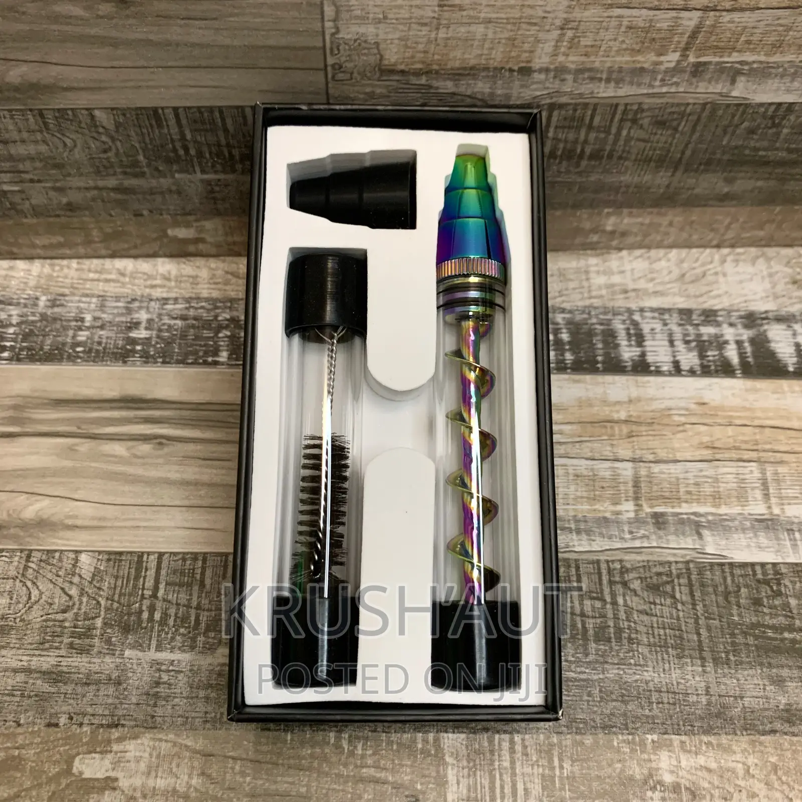 Twist Glass Pipe With Cleaning Kit