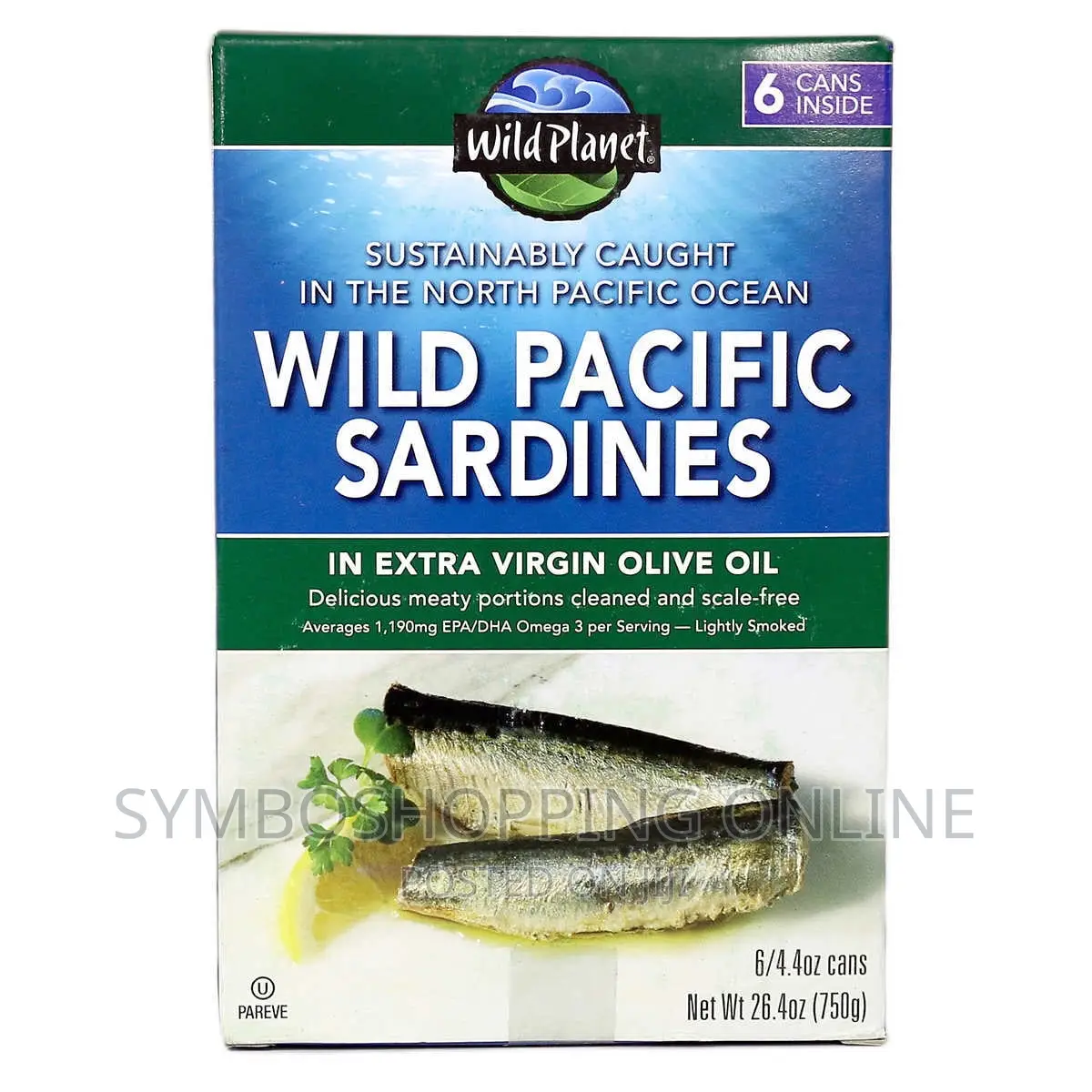 Wild Planet Wild Pacific Sardines-Extra Virgin Olive,6 Cans