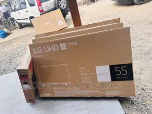Glossy Sleek Black 55”UQ70 UHD Smart Glossy Tv