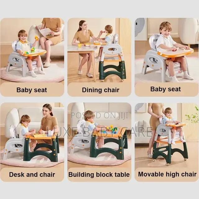 6-in-1 Baby High Chair,Multifunctional Infant Feeding Chair