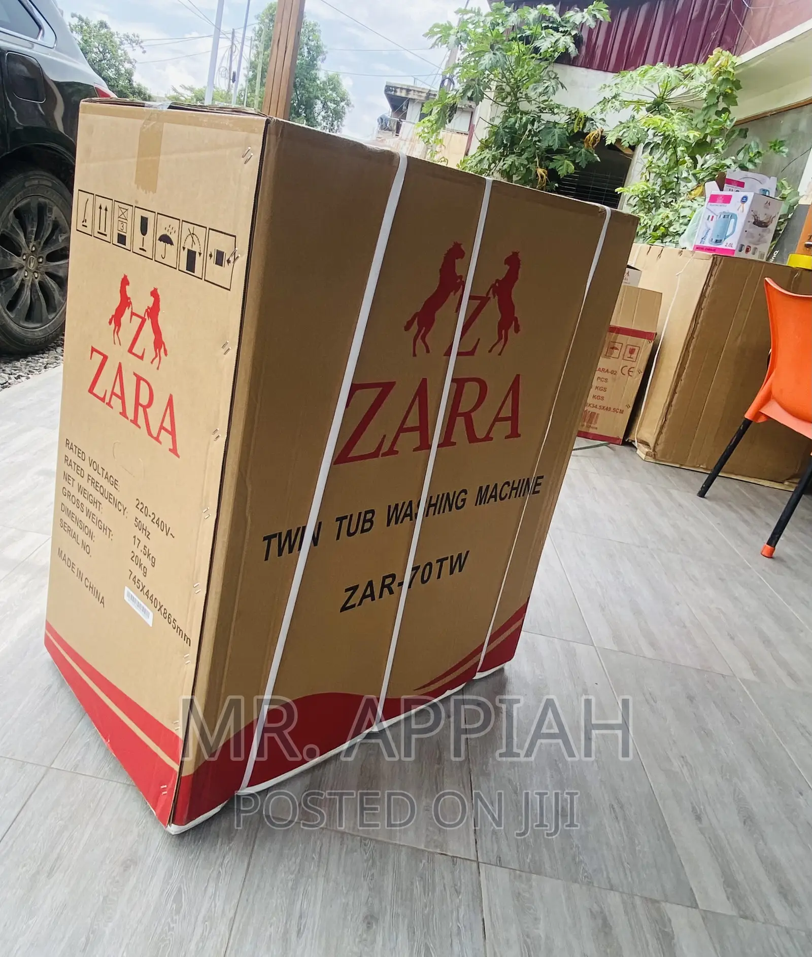 Energy Saving Zara 7kg Twin Tap Electric Washing Machine.