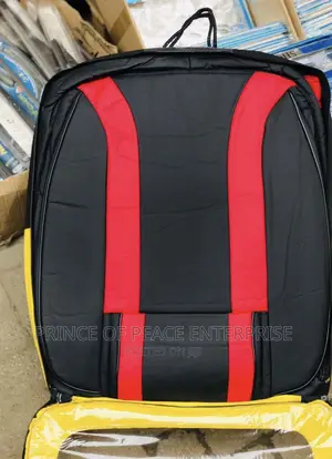Seat Covers All Leather Black With Red Sets