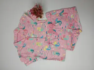 Pink Mermaid Print Kids Sleepwear