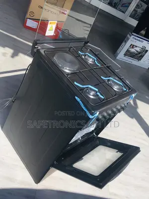 Volcano Black 3 Gas Burner 1 Electric 50x50 Oven With Grill