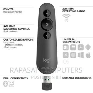 Logitech R500s Laser Presentation Remote With 2 Connectivity