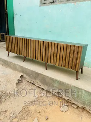 Wooden Tv Stand With Panel Doors