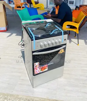 2 Electric + 2 Gas Burner With Oven and Grill(Gray)Volcano.