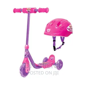 PAW Patrol the Mighty Movie Chase 3 Wheel Scooter+ Helmetset