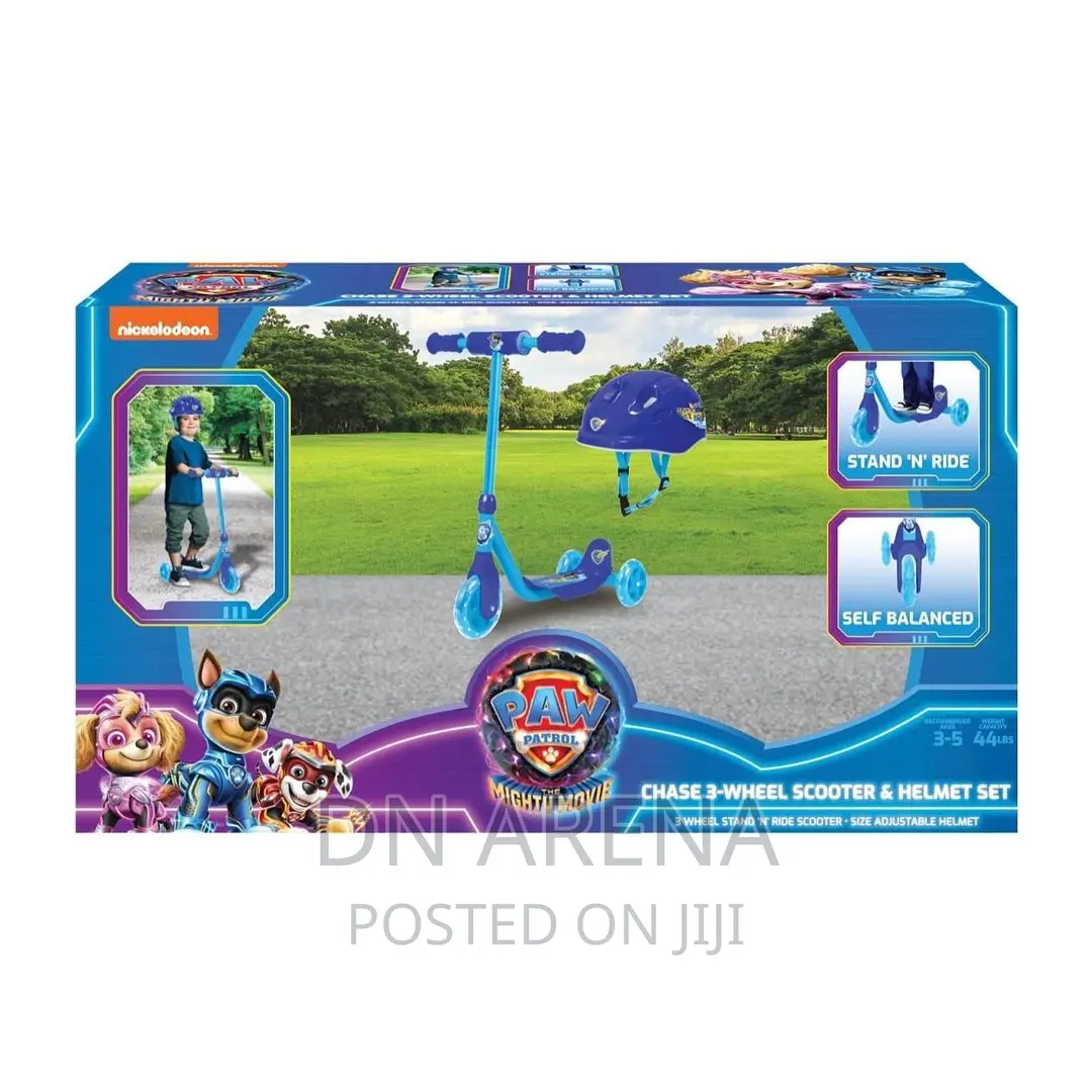 PAW Patrol The Mighty Movie Chase 3 Wheel Scooter Helmet