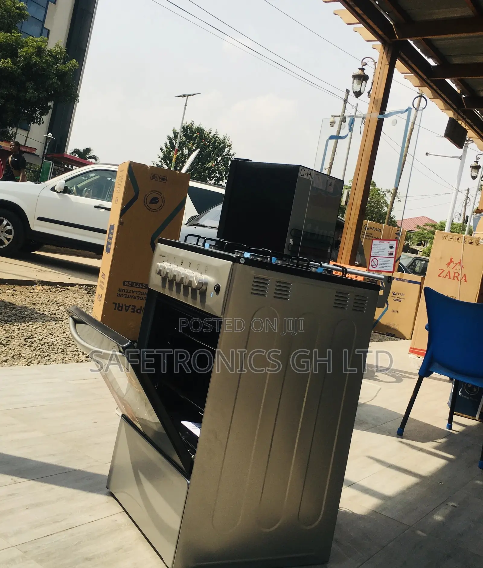 4 Gas Cooker Oven With Grill 50x50 Gray Glass Lid Volcano