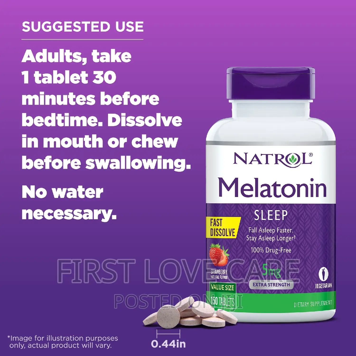 Natrol Melatonin Sleep 10mg Quick Dissolves in in Mouth 100 Tablet