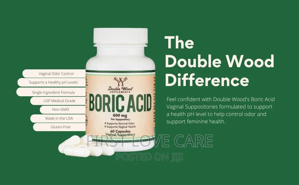 Double Wood Boric ACID 600mg