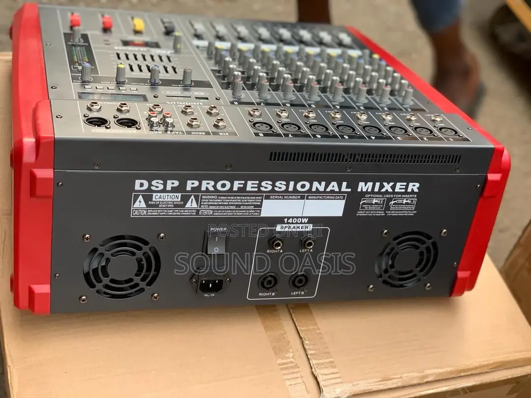 JAC JA-800/USB 8-Channel Powered Mixer With Bluetooth