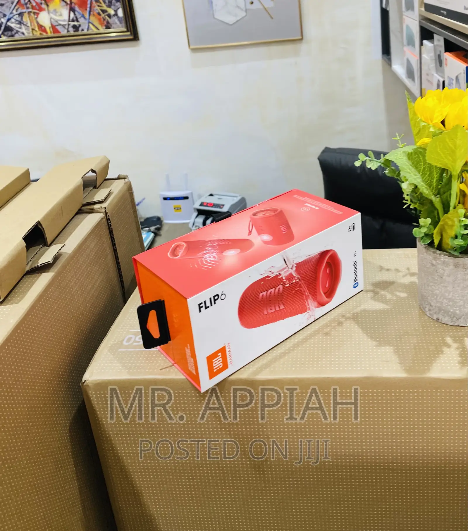 JBL Flip 6(Red)Rechargeable Bluetooth Speaker .