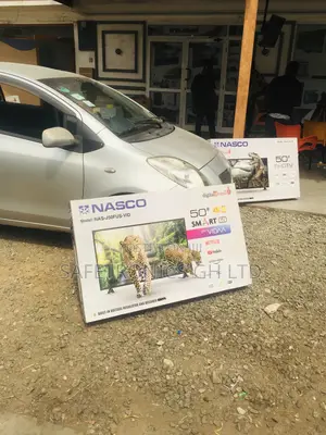 Nasco 50 Inches Glossy LED UHD Smart Black Electric Tv