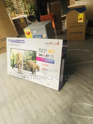 50 Inches Glossy Electric UHD Nasco LED Smart Black Tv