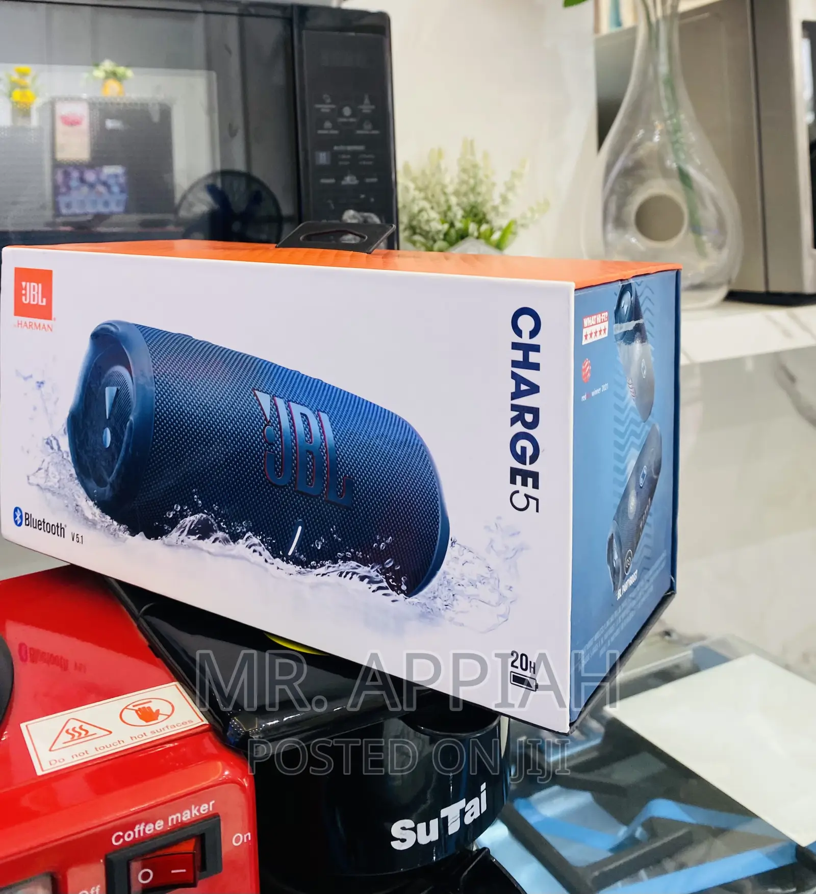 New JBL Charge 5 Portable Bluetooth Speaker(Blueblack).
