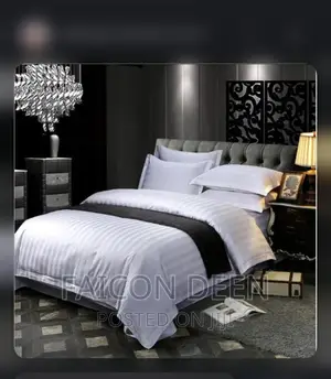 Luxurious Hotel Cotton Striped Heavy Duvet Set for Hotels
