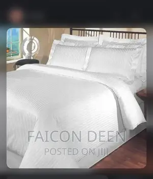 Superior High Quality Cotton Stripped Heavy Duvet Set