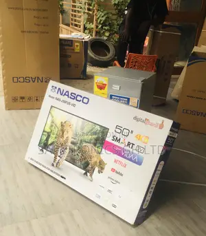 Black Nasco 50 Inches Glossy LED Electric Smart Tv 