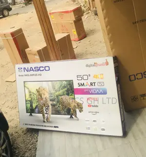 Smart Black 50 Inches Glossy Nasco LED Electric Tv