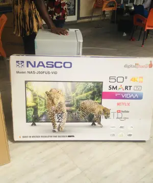 Black Nasco 50 Inches Electric Glossy Smart LED Tv