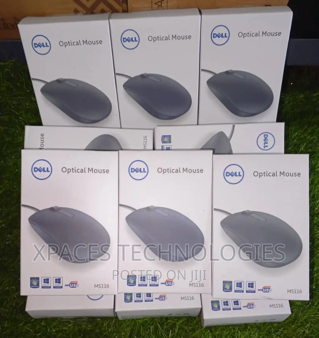 Original Dell Ms116 USB Optical Wired Mouse (Black)