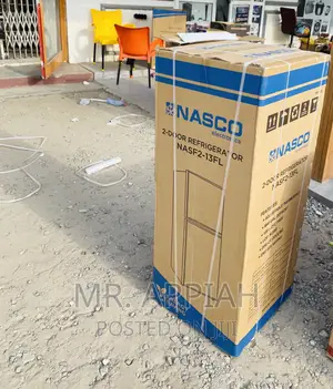 Brand New Nasco Nas F2-13fl Double Door Refrigerator.