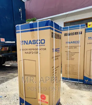 Stainless Steel Nasco 2 Door Electric Fridge Nas F2-13fl