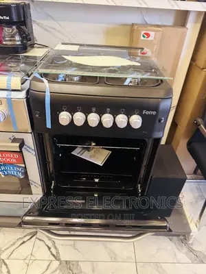 Black Smart Gas Cooker Oven Grill 4burner