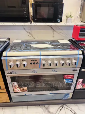 Sliver Gas Electric  4-2 Stove Oven Rotisserie Ferre 60/90