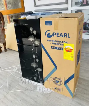 Fast Cooling Pearl PF-17T Double Door Electric Fridge,Black
