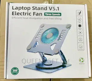 Rotating Laptop Stand With Single Cooling Fan