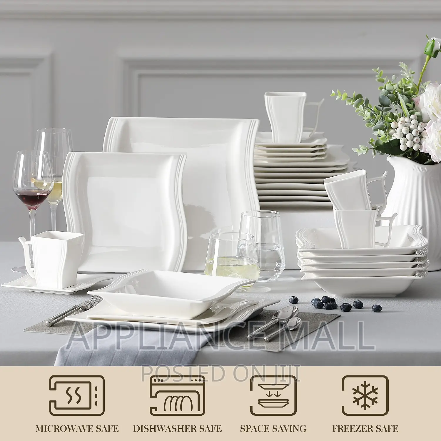 Dinnerware Set 30pcs (Ivory White)