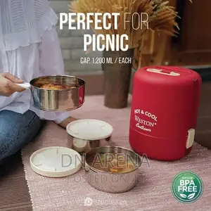 Hot Cool Food Flask
With 3 Inner Stainless Steel Bowls