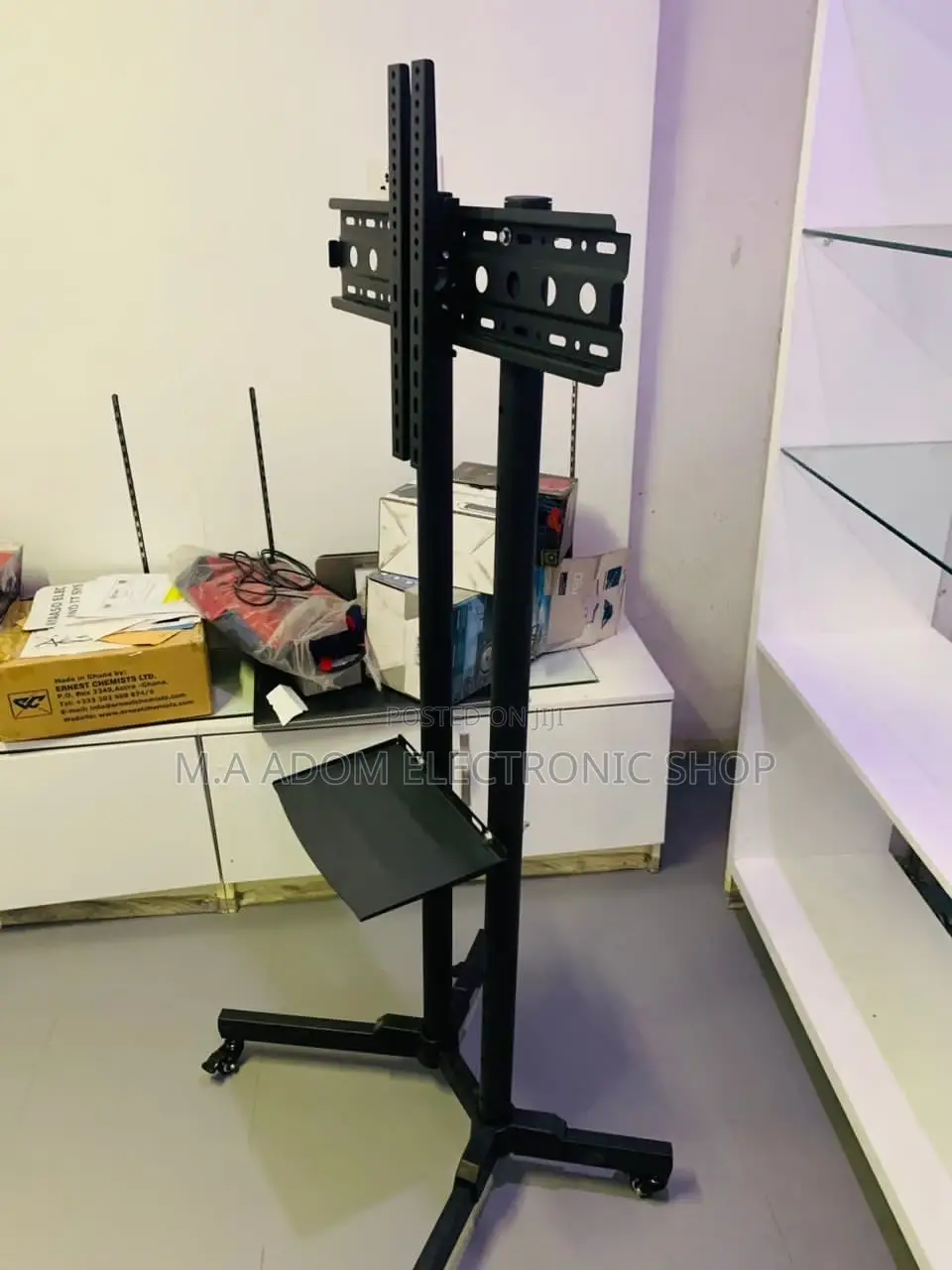 Affordable Moveable Tv Stand for 32 Inch to 65”,Black: