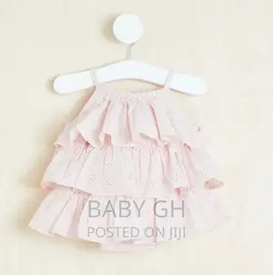 George Pink Girls Tiered Lace Dress