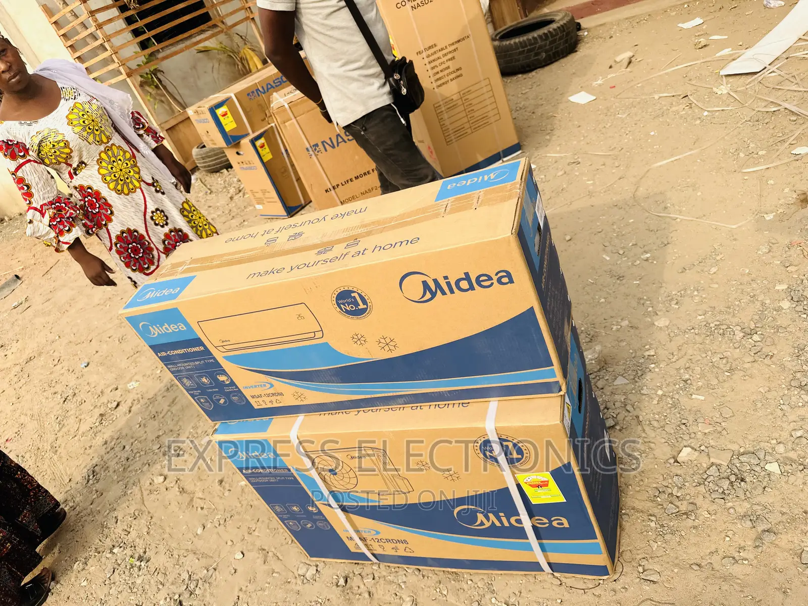 High Density Filter Split R410 Gas Midea 1.5hp AC White