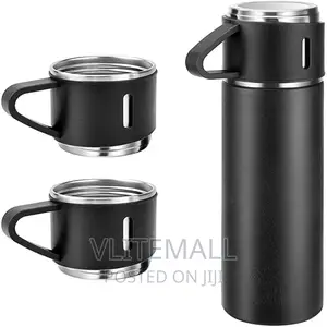 Black Vacuum Flask Set