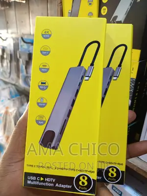 Type C to Hdmi Adapter (8 in 1 Without Vga)