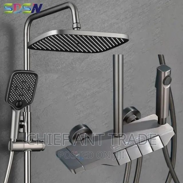 Piano Shower. 4 Flow. Hot Cold. Silver