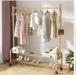 Multipurpose Cloth Hanger and Shoe Rack With Wheels