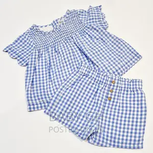 M S Girls Blue and White Outfit