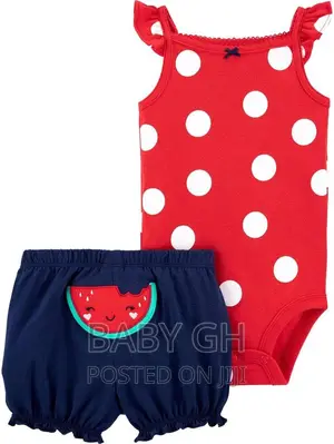 Carter's Baby Girls' 2 Piece Bodysuit and Short Sets