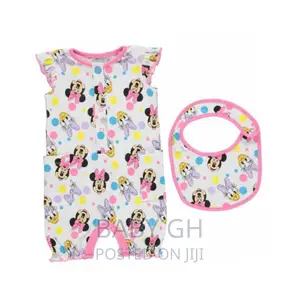 Character Short Sleeve Romper Baby Girls Playsuit Stamp