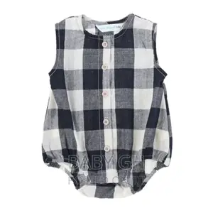 Turtledove Plaid Romper