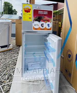 Fast Cooling Zara 14TM Double Door Electric Fridge(Gray).