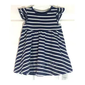 M S Baby Girls Navy Dress
